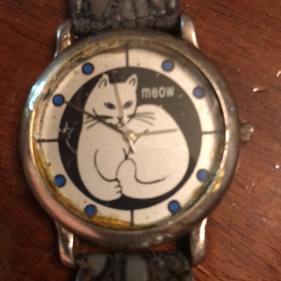 Meow Cat Watch Face - genuine buffalo watch band - Picture 5 of 14